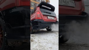 Звук выхлопа с банкой Fujitsubo Jasma. Subaru Forester SG.