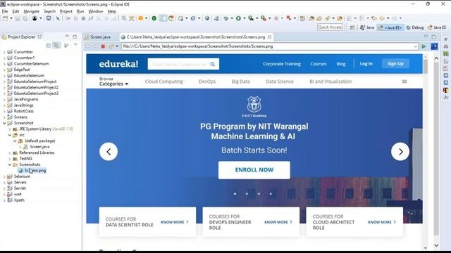 How to take a screenshot in Selenium WebDriver | Selenium Certification Training | Edureka