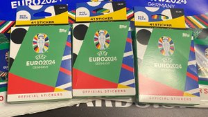 Открытие 3 ЭкоПаков коллекция стикеров Евро 2024