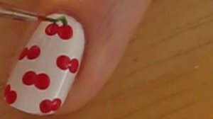 Cherry Nail Art for Short Nails