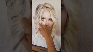 Beauty портрет. Цветная сухая кисть. Портрет девушки