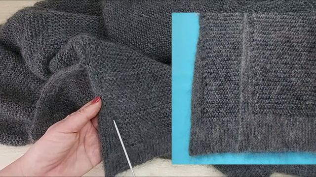 Платье спицами Платье Оверсайз Платье платочной вязкой