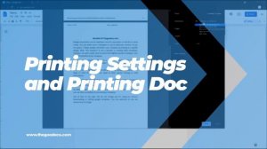 How to Print Google Docs | Without PDF