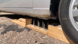 GoPro Inside a CAR TIRE (TIRE vs NAILS)