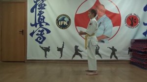 Дзюн цуки в маэ киба дачи. Кихон 8 кю Киокусинкай каратэ
