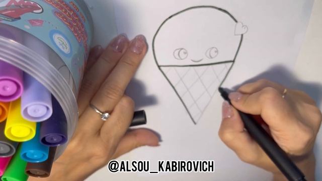 КАК РИСОВАТЬ мороженое с сердечком ???рисуем вместе смотреть онлайн