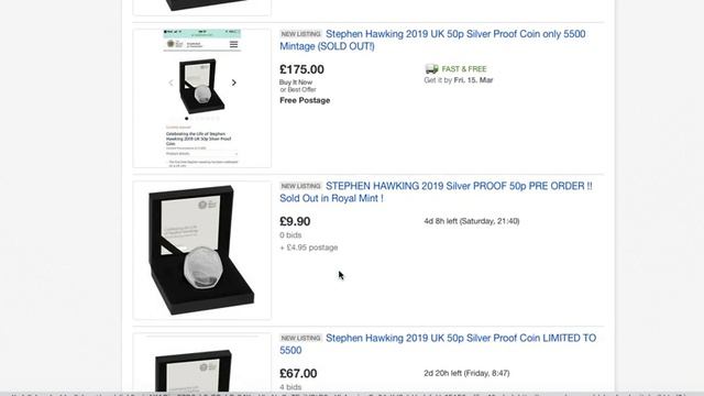 Royal mint Stephen Hawkings Gold and Silver 50p releases, gone in 60 mins смотреть онлайн