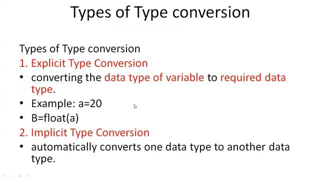 6 Type conversion, python input and output