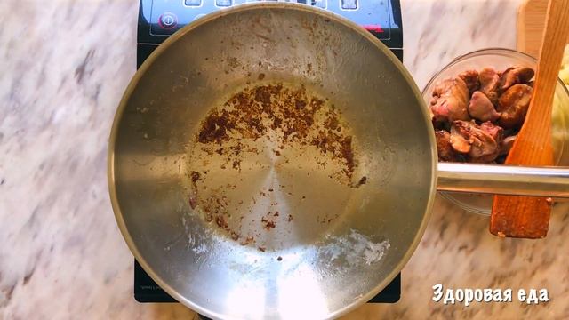 Печень куриная тушеная с цветной капустой | Низкоуглеводный рецепт