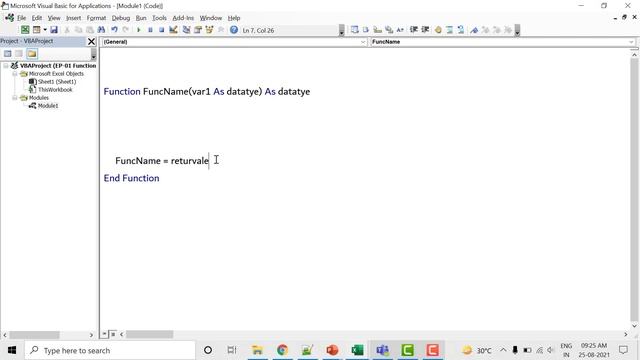 User Defined Functions Intro | Advanced VBA in Hindi