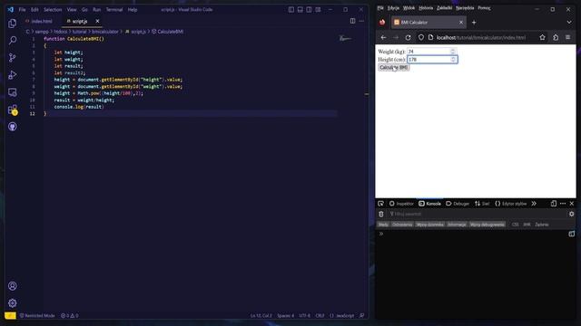How to make a BMI Calculator? - JavaScript Tutorial смотреть онлайн