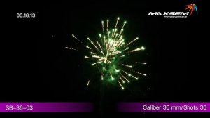 Батарея салютов Maxsem, 1,2"-36 залпов, BLUE SPARKLING, SB-36-03