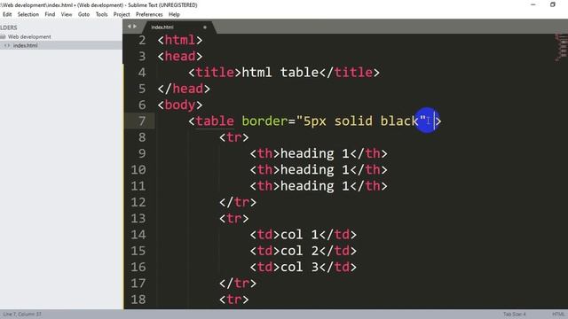 How to Make Table in HTML