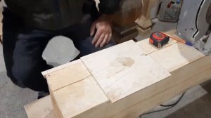 как сделать шаблон для торцовки по кругу и зарезки толстых брусов ручной дисковой пилой.