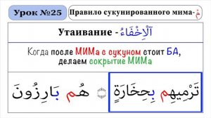 Зелавди Уроки Таджвида-25 (Правила Сукунированного Мима-1 Аль Ихфаъ)