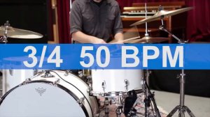 🔴 50 BPM 3/4 Alternative Drums Metronome