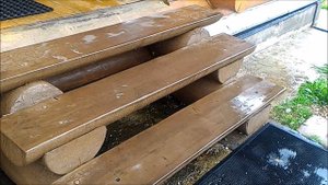 Чем покрасить пол на веранде и крыльцо из бревен, чтобы краска НЕ ОБЛЕЗЛА и НЕ ОБЛУПИЛАСЬ