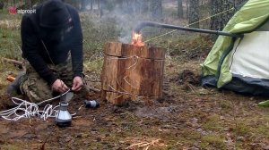Как в разы быстрее отопить палатку финской свечой использую кулер