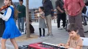 Karolina Protsenko & Her Brother | Dance Monkey - Street Performance