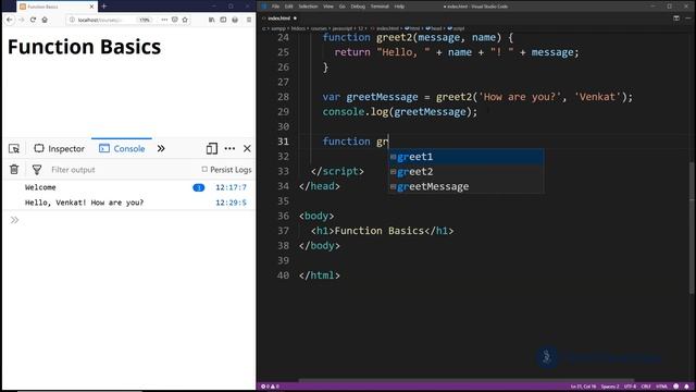 Javascript Function Basics Explained in Tamil