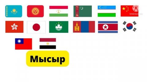 Азия Елдері. Страны Азии на Казахском.