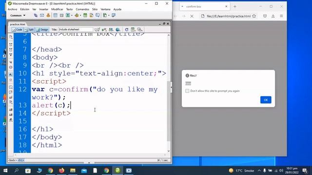 Confirm Box in Javascript tutorial | javascript mein confirm box lagana