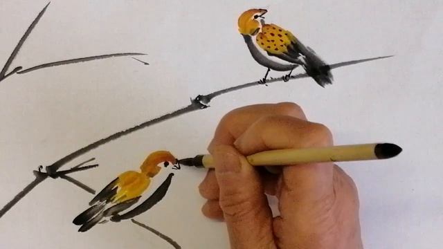 9-13竹子教学-简单构图却技巧干货满满/Bamboo-Simple layout,but lots of skill inside, get it?|Chinese painting(2021)