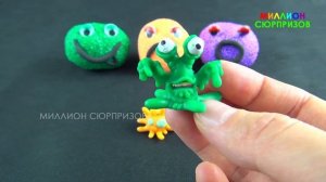 Учим цвета с Play Doh и Шариковым Пластилином | Сюрпризы из шарикового пластилина с Фунгус Амунгус