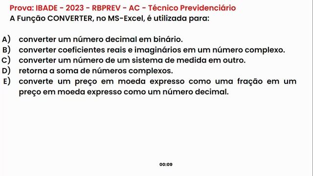 Simulado de informática : questões de concurso sobre microsoft excel смотреть онлайн