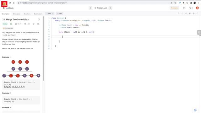 Merge Two Sorted Lists ? | Leetcode 21 (Easy) | Java