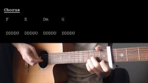 d4vd - Here With Me EASY Guitar Tutorial With Chords / Lyrics