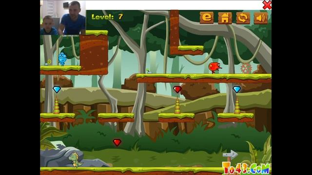 ОГОНЬ И ВОДА. КИРЮША ИГРАЕТ С ПАПОЙ. 1-10 УРОВНИ смотреть онлайн