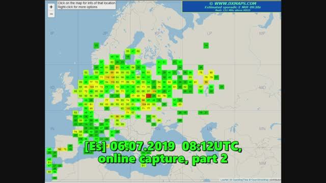 06.07.2019 08:12UTC, [Es], Запись непосредственного приёма, (захват видео с экрана), часть 2