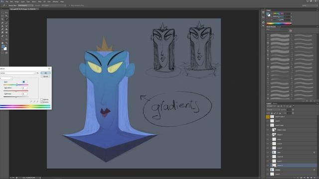 Стилизованный портрет персонажа (speedpaint) смотреть онлайн
