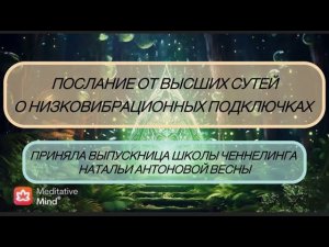 Послание от Высших Сутей о низковибрационных подключках.Автор:Елена Лобанова