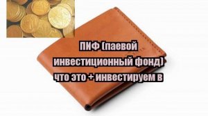 ПИФ (паевой инвестиционный фонд) что это + инвестируем в