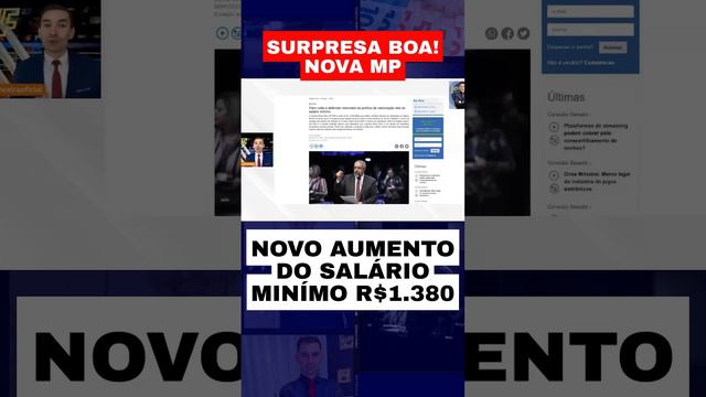 SURPRESA! NOVO AUMENTO DO SALÁRIO MÍNIMO R$1380!!