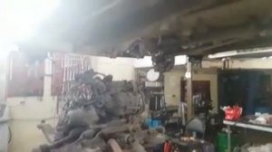 Снятие двигателя 2az-fe с подрамником, Harrier acu15, Хадо Ярцево