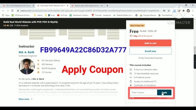 Udemy Free Certificate Courses HTML CSS JavaScript PHP MySQL + Projects Online Classes #DeepShukla