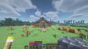 Майнкрафт мирный лонгплей - Расслабляющее приключение, строительство простого амбара. Minecraft.