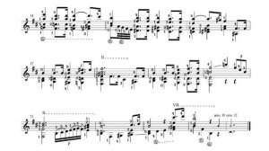 Agustín Barrios - La Catedral for Guitar (Score video)