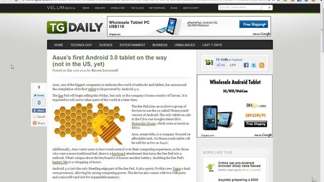 ASUS Launch Eee Pad Android 3.0 Friday! Tegra 2 Dual-Core, 2 USB Ports, MicroSD, Keyboard & More! смотреть онлайн