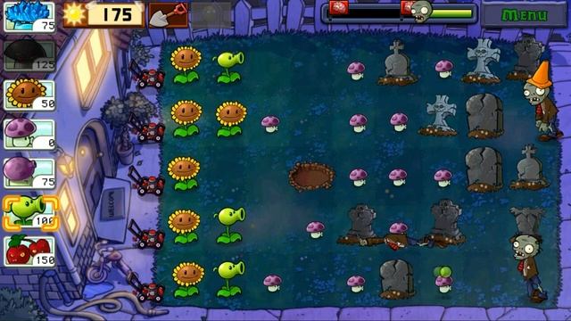 Plants vs Zombies - Гриб судьбы и Зомби-Элвис! Прохождение самой популярной игры про зомби #5