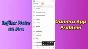 Infinix Note 12 Pro Camera Problem Fix || Infinix camera error / Black camera screen