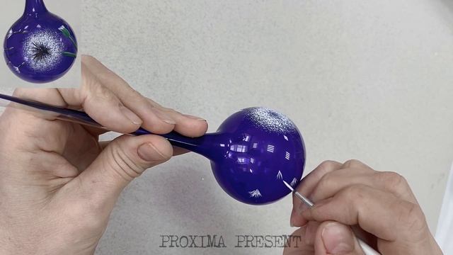 Роспись елочного шара. Рисуем одуванчик. Легко и красиво! смотреть онлайн