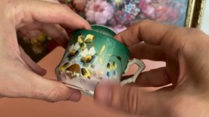 Чайная пара Кузнецов. Русский фарфор. Антиквариат.