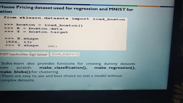 UNIT II:Scikit Learn Datasets смотреть онлайн