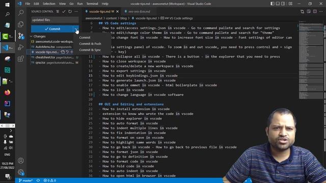 how to add commit to git repo in vscode смотреть онлайн
