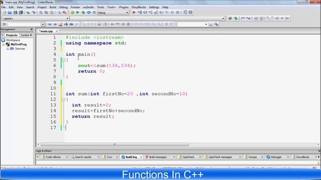 Functions In C++ | Declaration, Call, Return Values, Parameter Passing, Function overloading