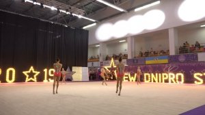 Групповые упражнения МС – булавы+обручи  Днепр СДЮСШОР 1